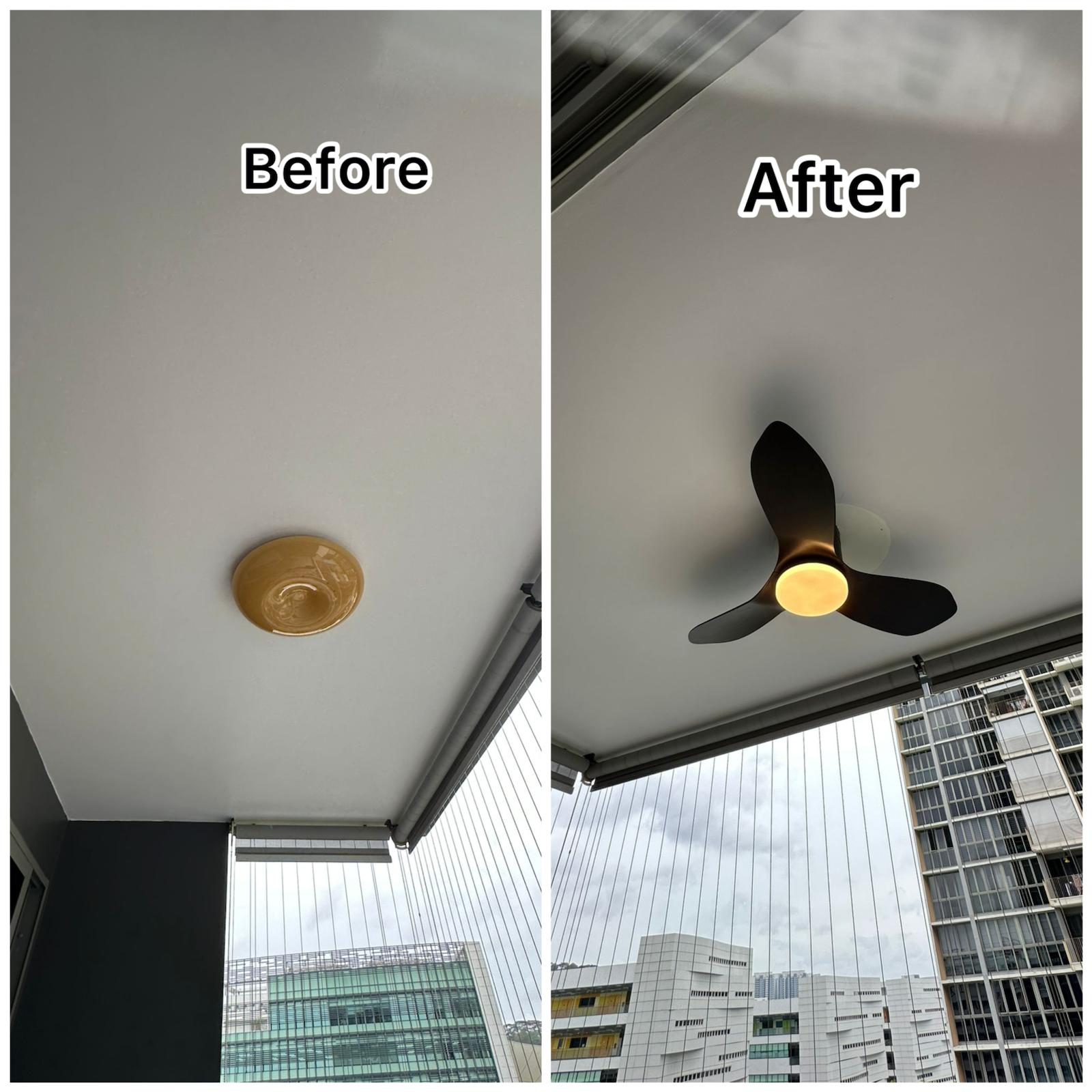 Ceiling Fan Installation / Replacement Service in Singapore